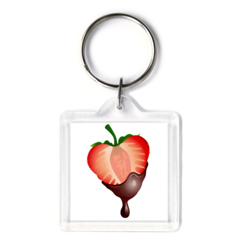 Брелок с принтом  Клубника