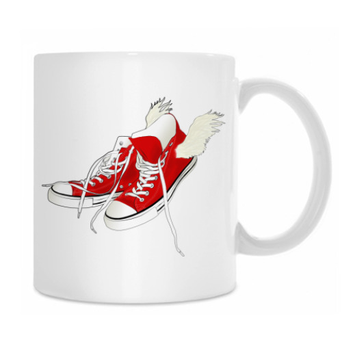 Кружка с принтом Красные кеды