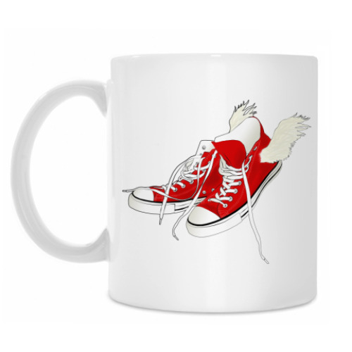 Кружка с принтом Красные кеды