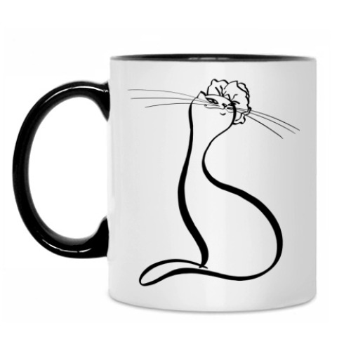 Кружка с принтом КОТ и КОШКА