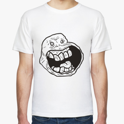 Футболка с принтом  forever alone