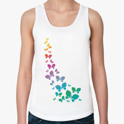 Женская майка с принтом Бабочки