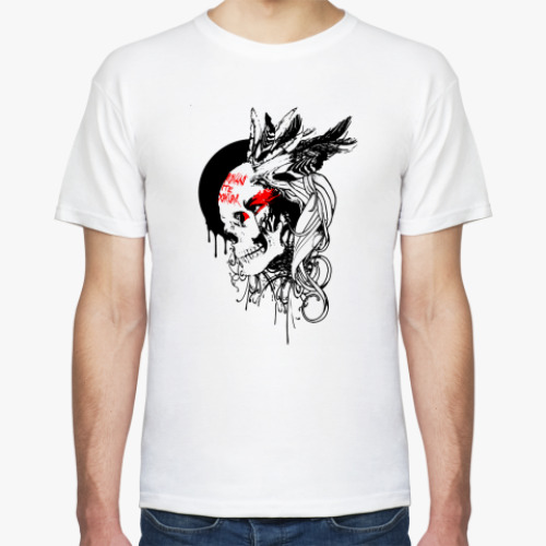 Футболка с принтом  футболка Индеец