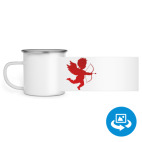 Кружка металлическая белая (круговая запечатка)