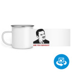 Кружка металлическая белая (круговая запечатка)