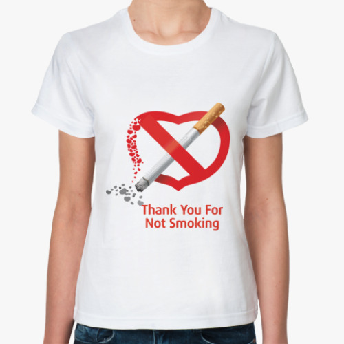 Классическая футболка No smoking