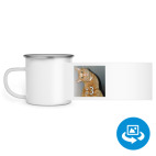 Кружка металлическая белая (круговая запечатка)