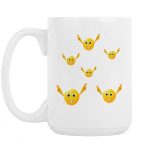 Кружка с принтом Эмоджи отличное настроение