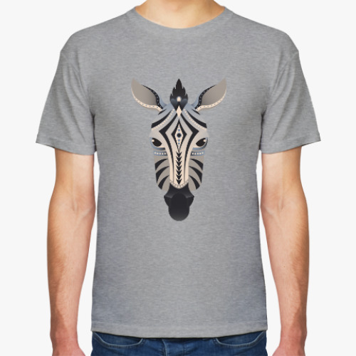 Футболка с принтом Геометрическая зебра