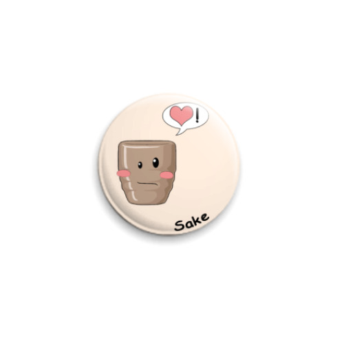 Значок 25мм с принтом 'Sushi kawaii'