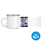 Кружка металлическая белая (круговая запечатка)