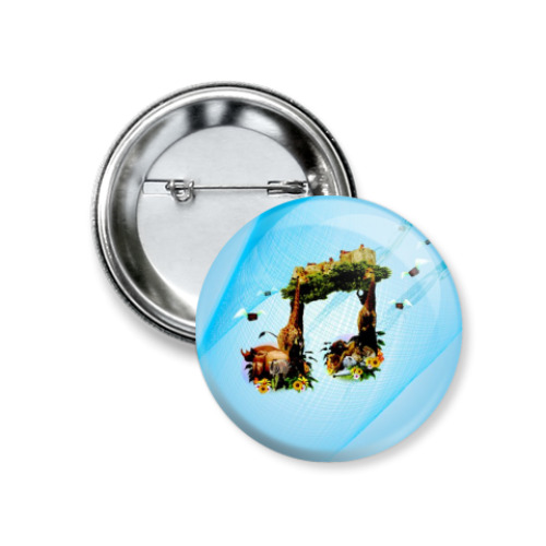 Значок 37мм с принтом Нотка