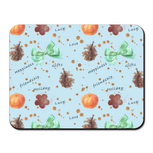 Коврик для мыши с принтом Зимний праздник