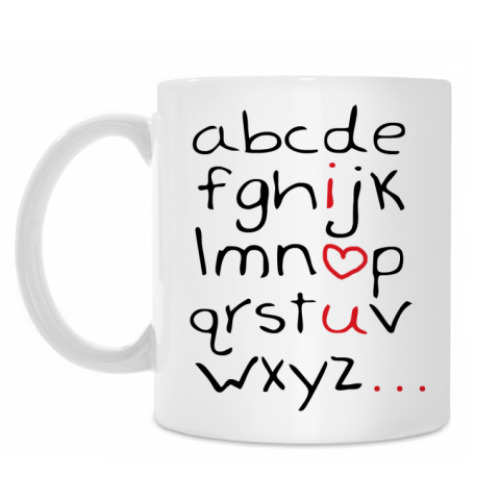 Кружка с принтом Love_abc