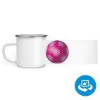 Кружка металлическая белая (круговая запечатка)