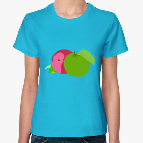 Женская футболка Green apple.