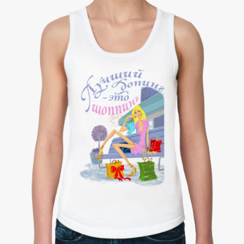 Женская майка с принтом Шоппинг