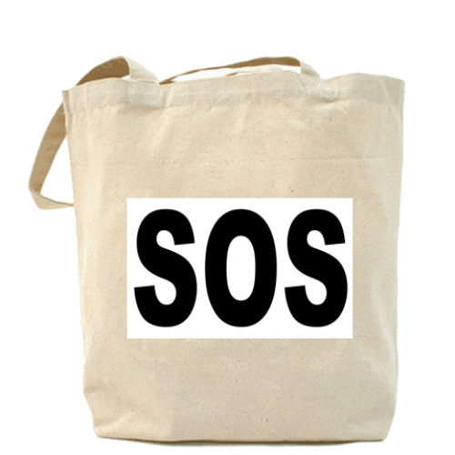 Сумка шоппер с принтом СОС