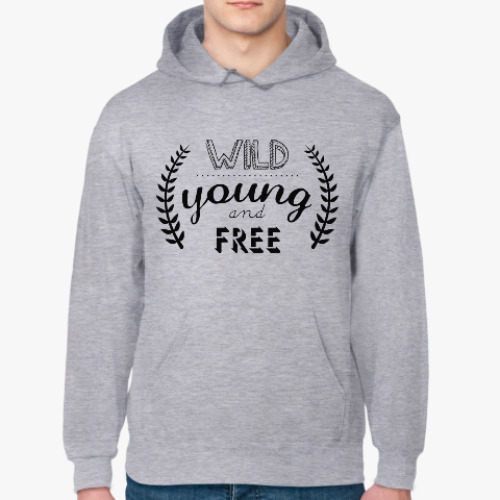 Толстовка худи Wild, young and free