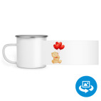 Кружка металлическая белая (круговая запечатка)