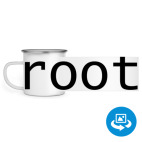 Кружка металлическая белая (круговая запечатка)