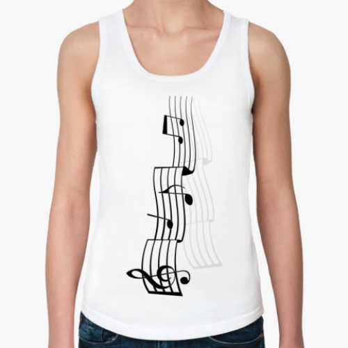 Женская майка с принтом music