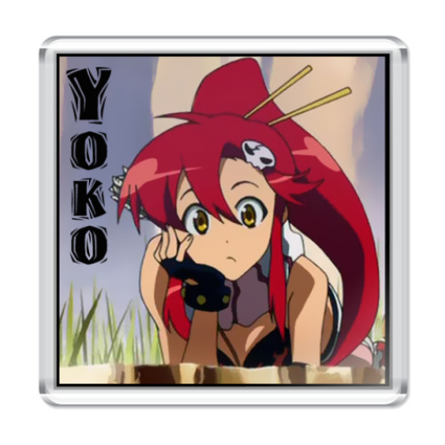 Магнит с принтом Yoko