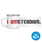 Кружка металлическая белая (круговая запечатка)