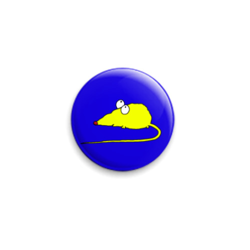 Значок 25мм с принтом крыса