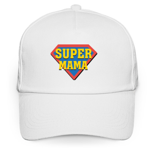 Кепка бейсболка с принтом Супер мама
