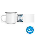 Кружка металлическая белая (круговая запечатка)