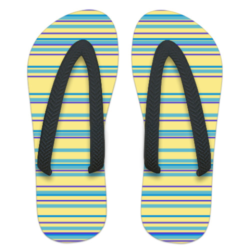 Шлепанцы (сланцы) с принтом  'Полоски'