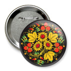 Значок 75 мм Русская роспись хохлома