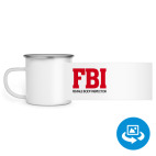 Кружка металлическая белая (круговая запечатка)