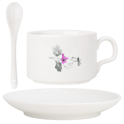 Кофейный набор с принтом Цветок Лотоса