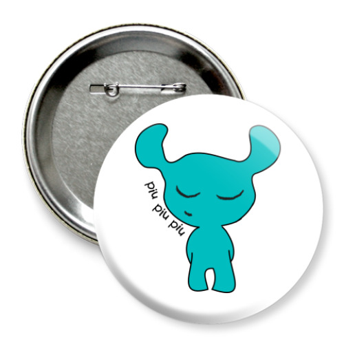 Значок 75мм с принтом Piupiu