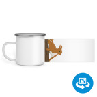 Кружка металлическая белая (круговая запечатка)