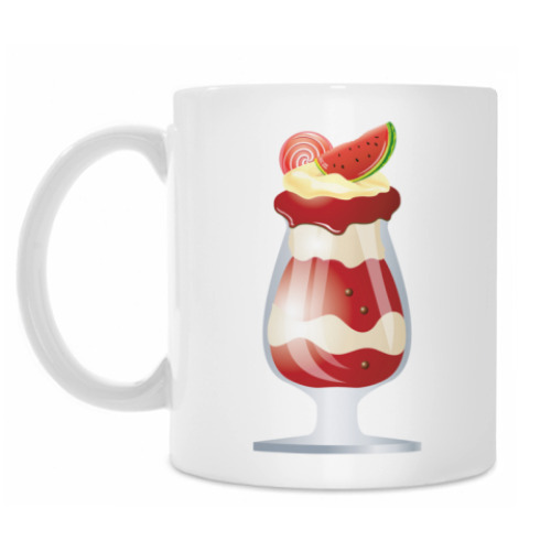 Кружка с принтом Арбуз и Карамель Мороженное