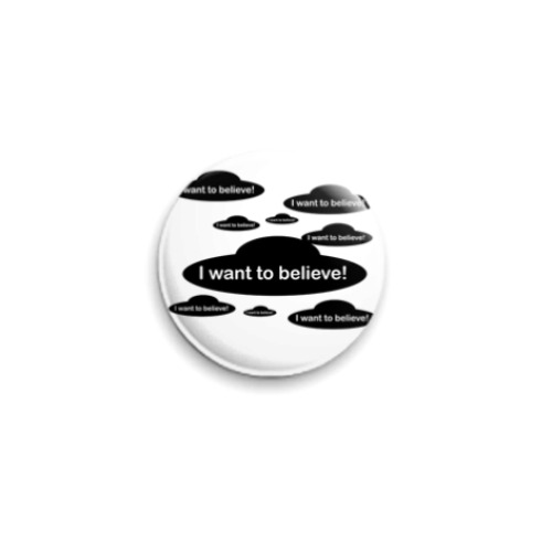 Значок 25мм с принтом  X-files