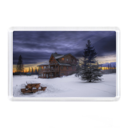 Магнит с принтом Зима