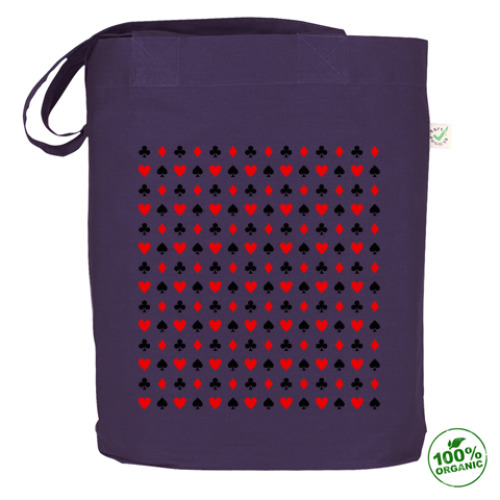 Сумка шоппер с принтом Современный дизайн Казино карт