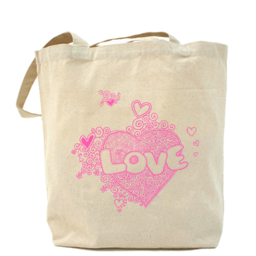 Сумка шоппер с принтом Love