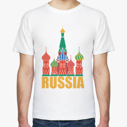 Футболка с принтом RUSSIA