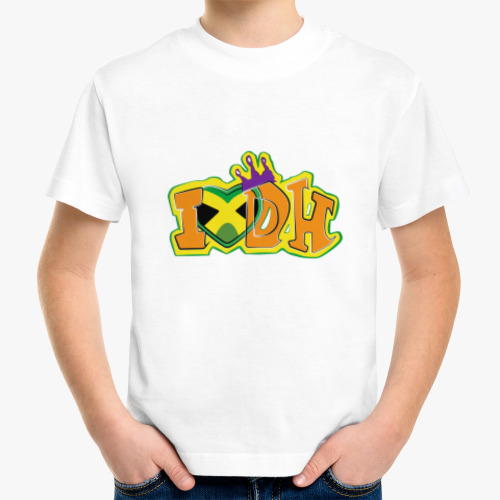 Детская футболка с принтом I love dancehall