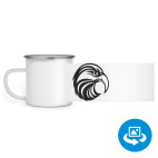 Кружка металлическая белая (круговая запечатка)