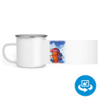 Кружка металлическая белая (круговая запечатка)