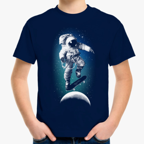 Детская футболка Astronaut on skateboard
