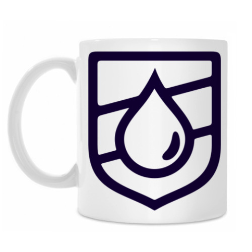 Кружка с принтом Droplet Emblem