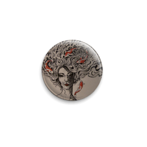 Значок 25мм с принтом графика