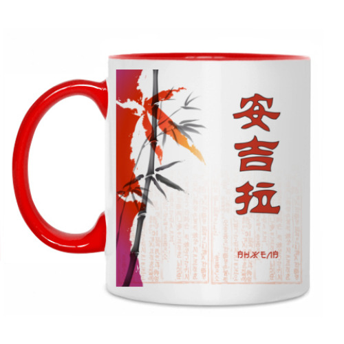 Кружка с принтом Иероглиф Анжела